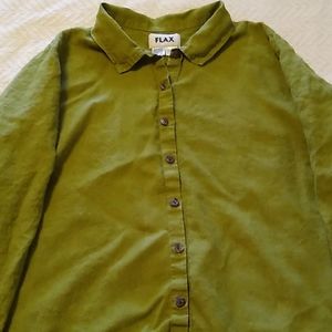 Long sleeve button up FLAX linen shirt